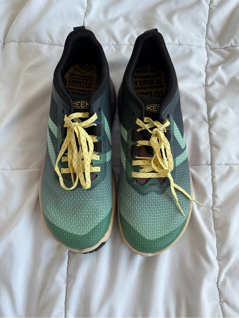 KEEN Trail Running Shoes Women’s 8.5 Green Black Lavender Sneakers